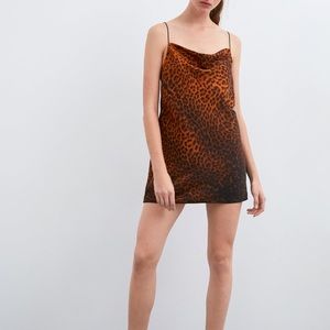 Zara animal print short dress